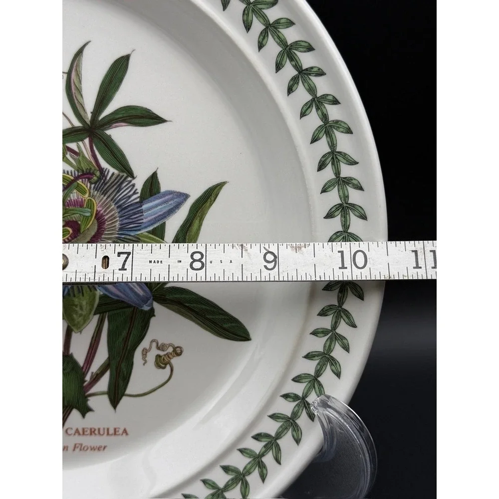 Vintage Portmeirion Botanic Garden Blue Passion Flower Dinner Plate 10 5 In
